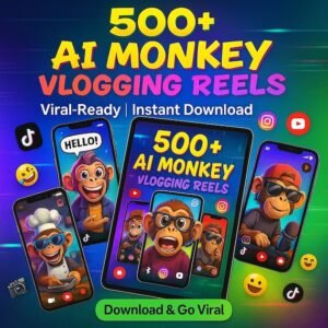 🐒 500+ Viral AI Monkey Vlogging Reels Bundle 🐒 500+ Viral AI Monkey Vlogging Reels Bundle